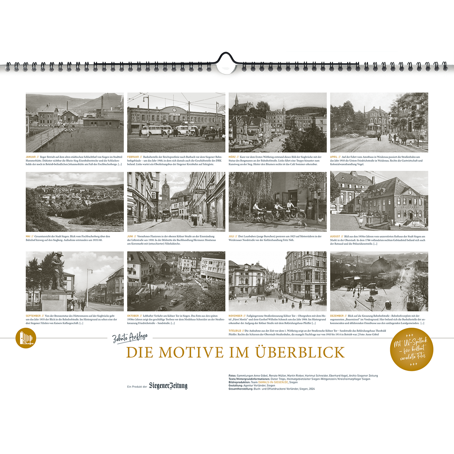 BUNDLE: SIEGEN . Historischer Bildkalender 2025 +  Mini-Puzzle im Reagenzglas