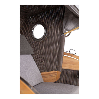 Strandkorb 2,5-Sitzer grau uni