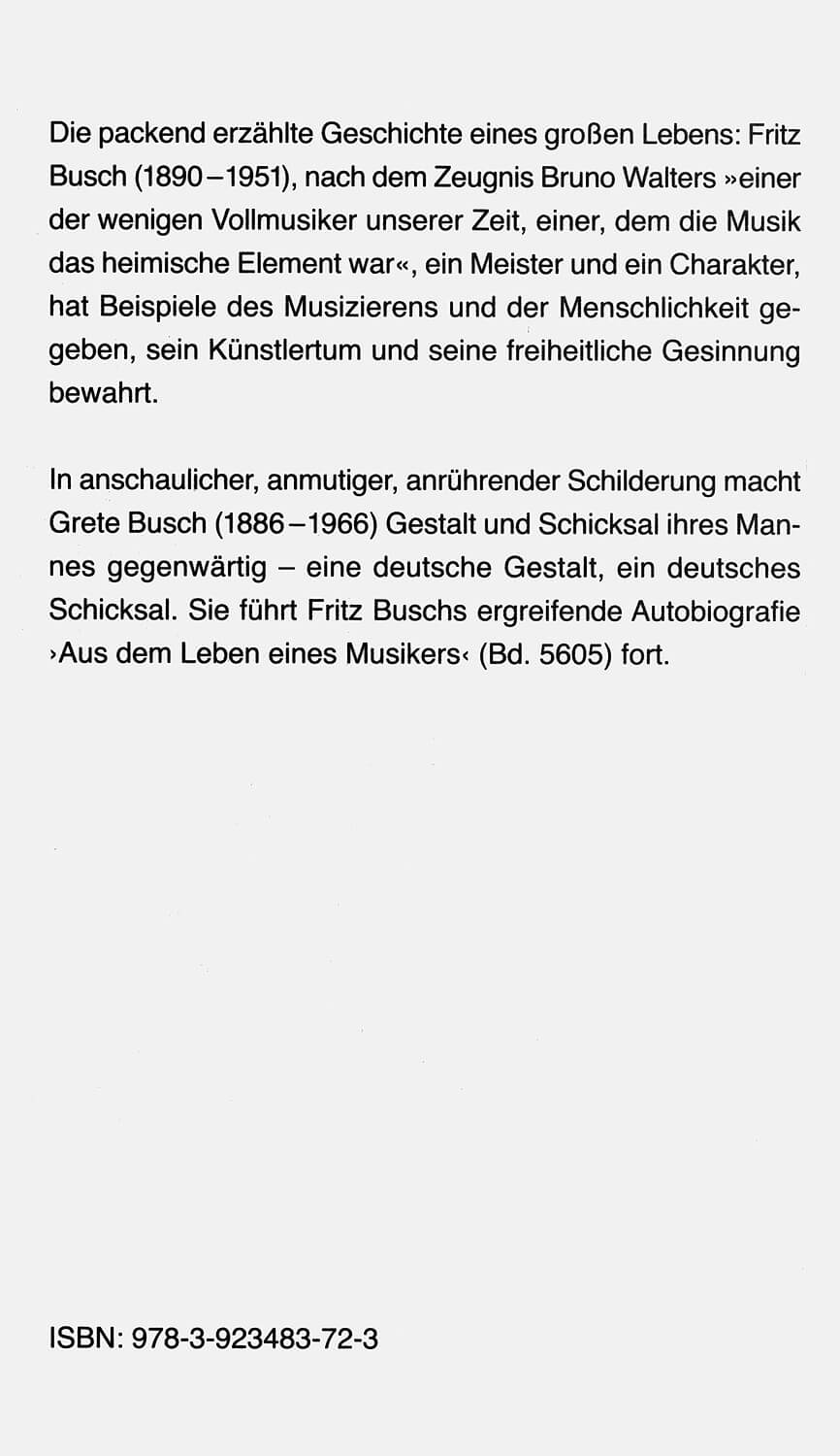 Fritz Busch, Dirigent